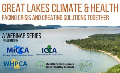 Great Lakes Climate and Health Webinar Series Title and Sponsors